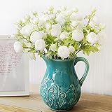 MYJP DIY手作りブーケ フラワーアレンジ 陸蓮花の造花 シルクフラワー 花束 インテリア飾り 本物そっくり 母の日ギフト おしゃれ 10本セッド(ホワイト)