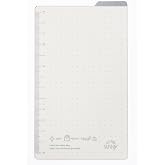 いろは出版 下敷き SUNNY LIGHT NOTEBOOK用 【gray】A6 A6変形 ドット方眼 グレー 無地 日本製 LSLX-01