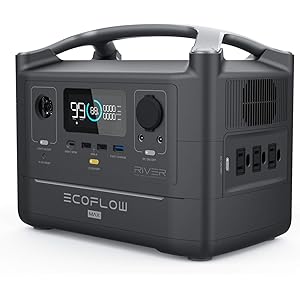 ECOFLOW(エコフロー) ポータブル電源 RIVER Max 576Wh 出力600W(ピーク1200W) X-Bo…