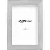 Amazonベーシック フォトフレーム はがきサイズ対応 長方形 ニッケル 2点セット 15.2 L x 10.2 W cm