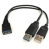 Access <30cm> USB3.0 データ転送+充電を使い分けられる二股(Y字) USBケーブル + マイクロファイバークロス付 USB2-3.0