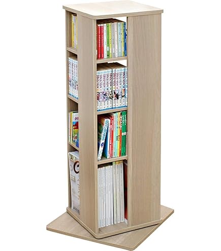 Amazon｜回転ラック(ブラウン) MUD-7181BR｜オープンシェルフ・ラック