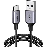 UGREEN USB C ケーブル USB A to C 充電ケーブル 18W 3A急速充電 高耐久ナイロン編み 断線防止 データ転送同期 2m | 56Kレジスタ実装、安全保護を実現する、Quick Charge 3.0/2.0対応、高速データ転送