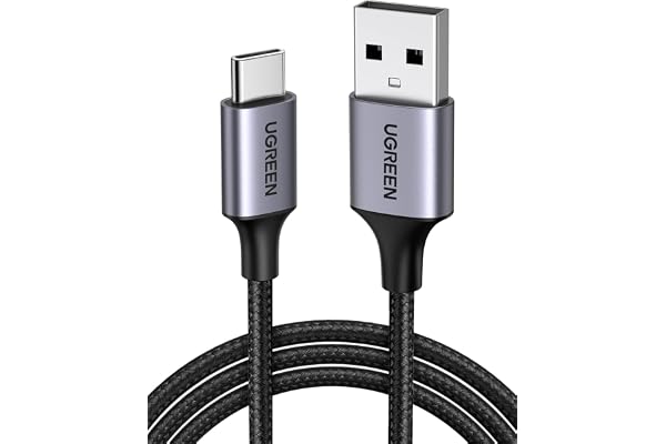 UGREEN USB C ケーブル USB A to C 充電コード 18W 3A急速充電 高耐久ナイロン編み 断線防止 データ転送同期 0.5m | 56Kレジスタ実装、安全保護を実現する、Quick Charge 3.0/2.0対応、高速データ転送、アルミニウム合金、 iphone 18 Pro Max/iPhone Duo/17/Galaxy/Pixel/Google/Xperia/LG等