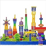 yiteng 雪の花びら スノーフレーク 立体パズル プラスチック 知育玩具 組み合わせ はめこみ 組み立て 積み木 ブロック入園のお祝い -100個