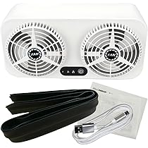 ◆新品未使用 DC12V AC100V 12cm2連ファン 車中泊 キャンプに Amazon | TITAN- TTC-SC20 車中泊／キャンピングカーファン