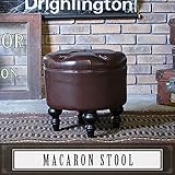 マカロンスツール　一人掛け　チョコレートPUレザー rm6p38k