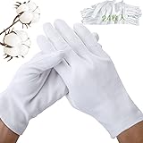 HUOFU 綿手袋 純綿100% 手荒れ 白手袋 保湿 コットン手袋 インナー手袋 薄手 布 使い捨て 作業用 おやすみ ハンドケア ドライバー 検品 貴重品 スムス 湿疹 乾燥肌 子供 男性用 メンズ レディース 24枚入