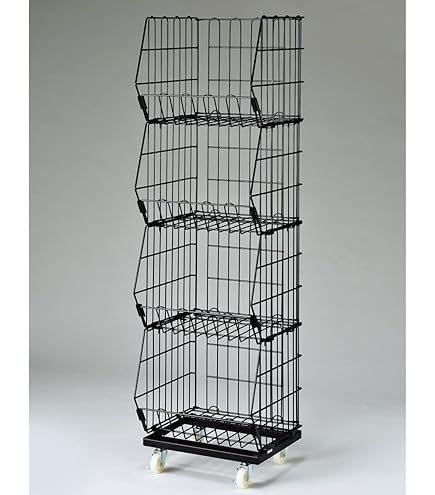 店舗什器 3段 カゴ ラック アンティーク 店舗什器 3段 カゴ ラック