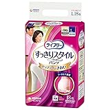 ライフリーすっきりスタイル パンツ ナチュラルピンク L 男女共用 18枚