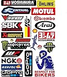 HOOWDAMY 車 バイク ステッカー レーシングスポンサーロゴ デカール オートバイステッカー反射ステッカー30x20cmデカール (46#)