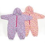 (オレンジボンボン) orangebonbon小花柄レインロンパース　ベビー 100cm パープル花柄