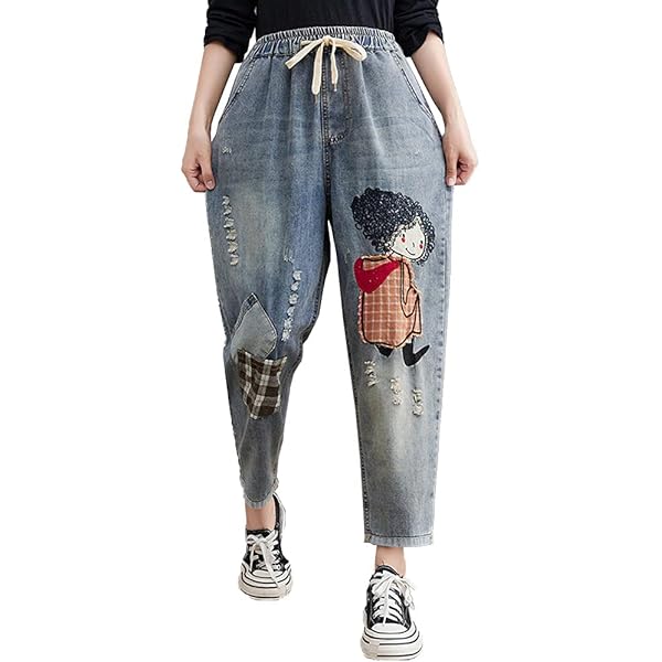 Amazon.co.jp: [ノップドゥノッド] リネンレーヨンライン刺繍サルエル