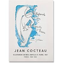 アートポスター ジャン・コクトー エキシビジョンポスター アートポスター ジャン・コクトー エキシビジョンポスター Jean