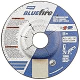 Norton Blue Fire Plus Depressed Center Abrasive Wheel, Type 27, Zirconia Alumina and Aluminum Oxide,