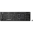 エレコム キーボード ワイヤレス (レシーバー付属) メンブレン フルキーボード ブラック TK-FDM106TXBK