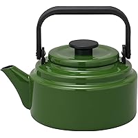 野田琺瑯 ケトル ホーロー 2.0L IH対応 グリーン 日本製 アムケトル AMー20KG