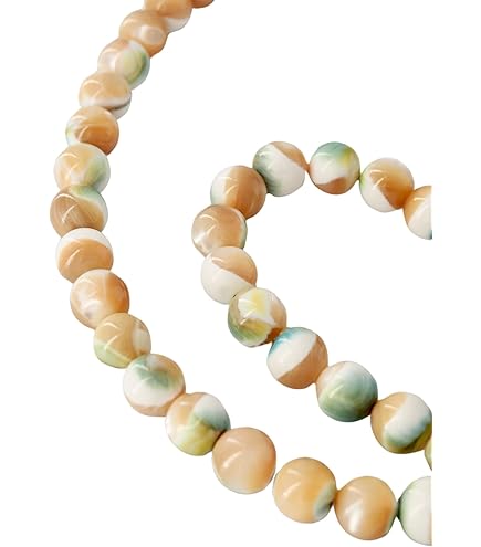 Amazon.co.jp: 【貝殻の問屋さん】夜光貝ビーズ【約8mm(約10cm・約12個