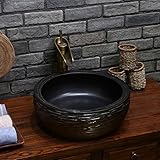 GYP 盆地陶芸アート流域シンク洗面所ヨーロッパのレトロ ( 色 : A )