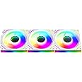 TZMRIT Interstellar-V2 Infinity Mirror ARGB PWM Ventilator 120 mm wit, RGB Ventilator 120 mm, Triple Pack (White Reverse Flow