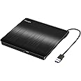 Cocopa USB 3.0外付け DVD ドライブ DVD プレイヤー ポータブルドライブ CD/DVD読取・書込 DVD±RW CD-RW USB3.0/2.0 Window/Mac OS両対応 高速 静音 超スリム (ブラック) black