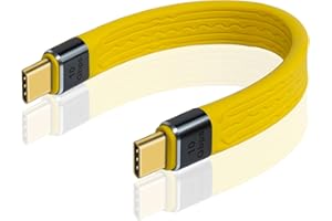 Duttek 短いUSB C充電変換ケーブル13CM, 10Gbps USB Type CオスオスケーブルへMacBook、コンピュータ、ラップトップ、タブレット、スマートフォン用の60W PD急速充電、4K@60HZビデオおよびデータ同期をサポート
