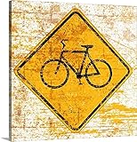 Peter Horjusプレミアムシックラップキャンバス壁アート印刷題名Bike Sign 20" x 20" 2257422_24_20x20_none