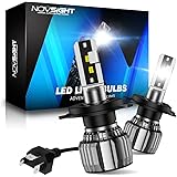 NOVSIGHT led ヘッドライト H4 hi/lo led バルブ 車検対応13000LM 60W DC9V-32V車対応 6500K 超高輝度 爆光 車/バイク用 フォグランプ IP68 販売者2年保証 2個セット