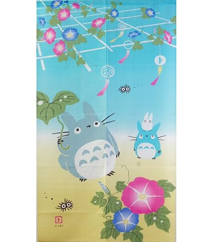 Amazon.co.jp: セルヴァン となりのトトロ のれん トトロ夏の色