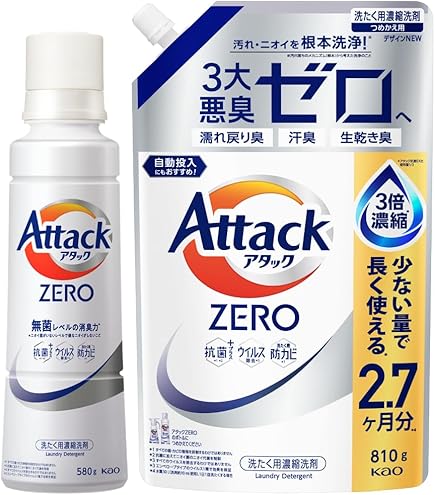 Amazon | 花王 アタックZERO 詰替 超特大 1140g | アタック | 液体洗剤