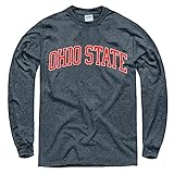 Ohio State BuckeyesクラシックアーチロングスリーブTシャツ – ダークヘザー