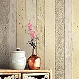 Blooming壁ヴィンテージ木製パネル木製Plank壁紙ロールウォールペーパー壁壁画のリビングベッドルームキッチンバスルームd130804、20.8 in32.8 Ft = 57平方フィート、イエロ