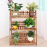 フラワースタンド フラワースタンド 木製 - 70 * 37 * 104cmソリッドウッドフラワースタンドマルチフロアポット木製盆栽バルコニーバルコニーリビングルーム