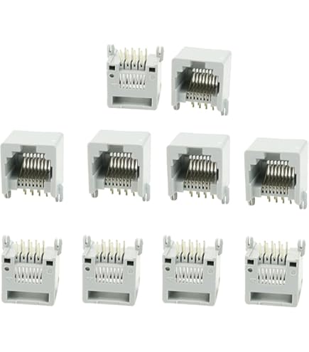 モジュラージャック Amazon.co.jp: uxcell RJ45モジュラジャック PCBジャック