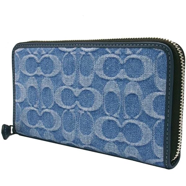 Amazon | [コーチ] 長財布 ACCORDION WALLET デニム シグネチャー