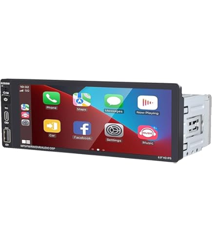 Hikity Carplay 1 Din Autoradio Lecteur multimédia de Voiture avec écran