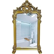 姿見　全身鏡　アンティーク Amazon.co.jp: おしゃれ 姿見 全身鏡 アンティーク 鏡 金 銀