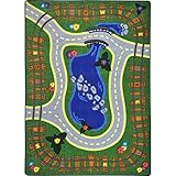 Joy Carpets Kid Essentials Early Childhood Alphabet Express Rug Multicolored 10'9 x 13'2 [並行輸入品]