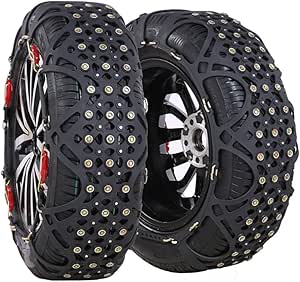 Amazon 21年最新版 タイヤチェーン 非金属 スノーチェーン 車チェーン 簡単装着 ジャッキアップ不要 ゴムバンド不要 冬季 雪道 凍結 タイヤ 滑り止め T10 A10 タイヤチェーン 車 バイク