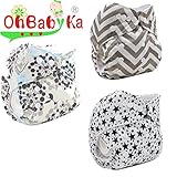 Ohbabyka3点セット おむつカバー 布おむつ ベビー 布オムツ おむつ 新生児用 新生児用品 サイズ調節可 洗濯可能 漏れしにくい パンツ フリーサイズ 通気性良い 保育園 入園準備 女の子 男