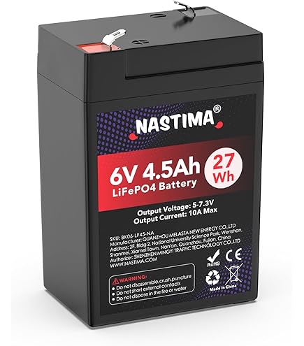Amazon | Ampere Time 12V 6Ahリン酸鉄リチウムバッテリー 4000