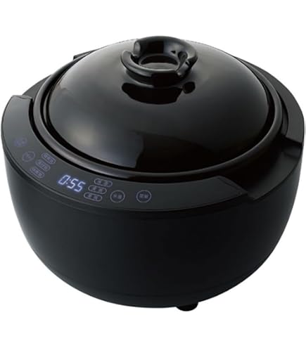 Amazon | 【公式shop限定】 カマノ 土鍋炊飯器 4合 ブラック SY-153-4