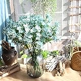 hjuns-Wu全４色選ぶ　明るくてカラフルな造花　人工植物　花束　人工デージー　人工桜　パーティー　店舗装飾　ブーケ　フローラル　飾り物　撮影　小道具 - ブルー