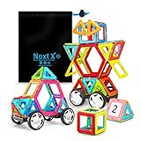 NextX 知育・学習玩具 アンパン磁石ブロック 立体パズル積み木 創造力育てるマグネットブロック 男女の子のおもちゃ (46ピース)