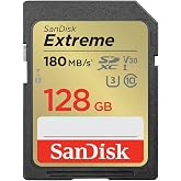 SanDisk (サンディスク) 128GB Extreme (エクストリーム) SDXC UHS-I メモリーカード - C10/U3/V30/4K/UHD SDカード - SDSDXVA-128G-GNCIN