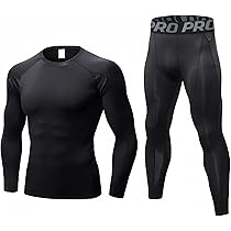 Amazon | [LANBAOSI] スポーツインナー 上下セットメンズ