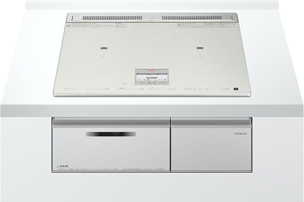 【WEB限定】IHクッキングヒーター ビルトイン 60cm 3口 火加減マイスター ラク旨グリル HT-N80STF S ライトシルバー 日本製 日立 - 1