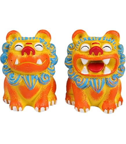 Amazon.co.jp: シーサー 魔除け 厄除け 御守り 沖縄 置物 笑顔 花