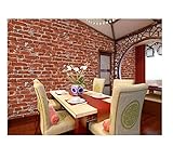7Buy Modern Minimalist Faux Brick Wallpaper 3D Effect Stone Pattern Vinyl Waterproof Wallcoverings f