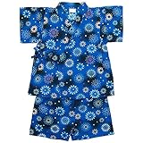 《盛夏 甚平》(ジンベイ) 日本製ベビー男児 リップル生地花火甚平スーツ 90cm/NV NO.OG-75560